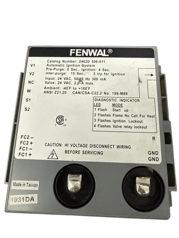 Fenwall Automatic Ignition System Control 2462D, 506-011 2462D506-011