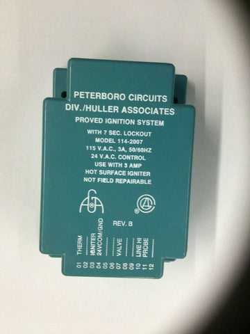 PETERBORO CIRCUIT - IGNITION SYSTEM -- 7 SEC LOCKOUT -