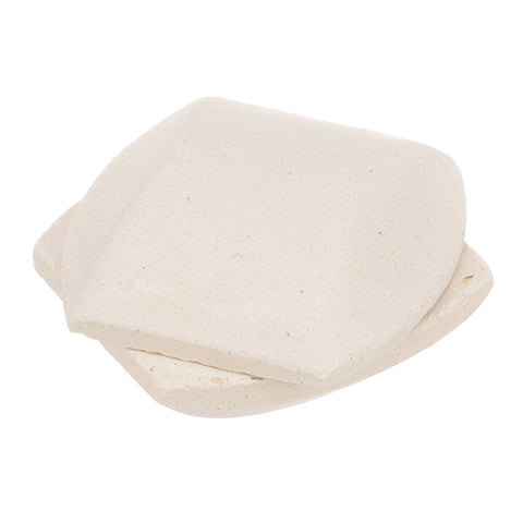 WHITE CERAMIC BRIQUETTE WITH A FLAT BOTTOM 50 PC